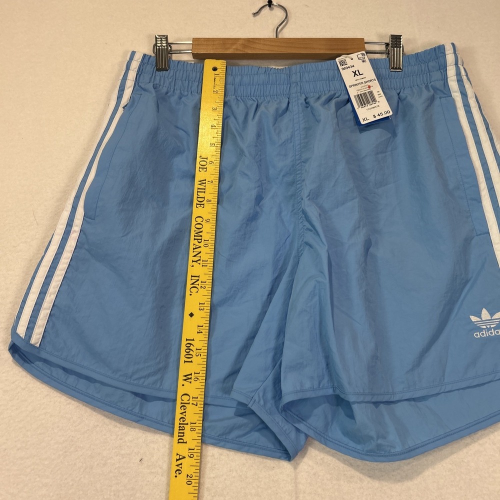 NWT Adidas Originals Men's Classic Sprinter Shorts semi blue burst XL MSRP $45 - Picture 4 of 7